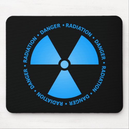 Blue Radiation Symbol Mousepad