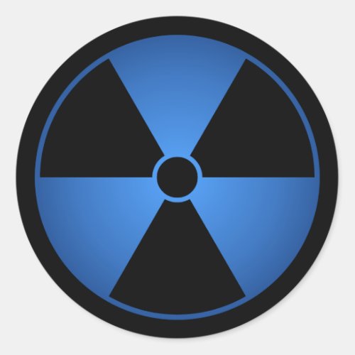 Blue Radiation Symbol Sticker