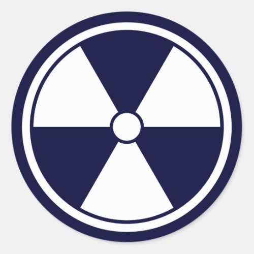 Blue Radiation Symbol Sticker