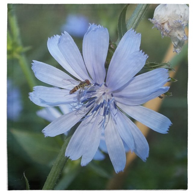 Blue Radicchio Flower Napkins (Front)