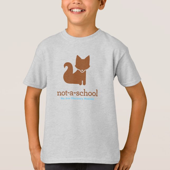 blue raglan tshirt with fox (Front)
