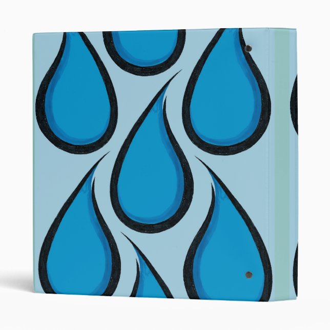 Blue Rain 3 Ring Binder (Back/Spine)