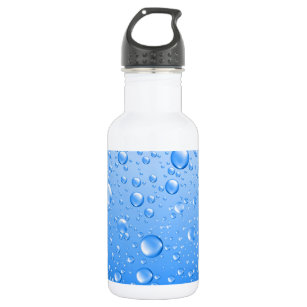 Blue Rain Drops Stainless Steel Water Bottle