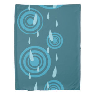 Blue Rain Duvet Cover