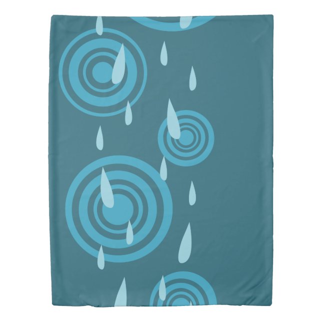 Blue Rain Duvet Cover (Front)