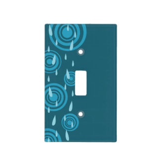 Blue Rain Light Switch Cover
