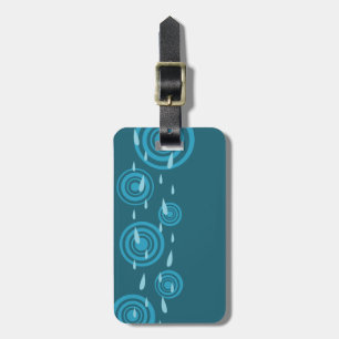 Blue Rain Luggage Tag