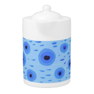 blue rain teapot