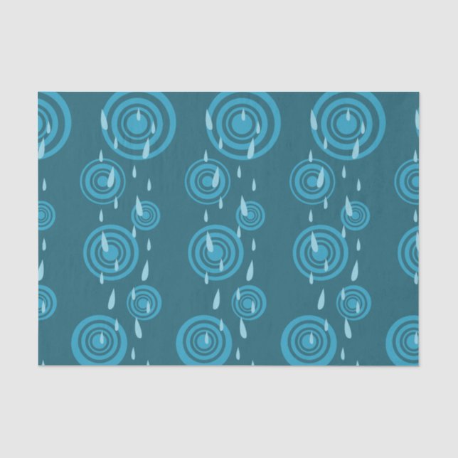 Blue Rain Tissue Paper (Front)