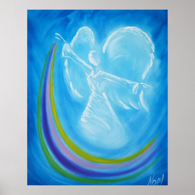 Blue Rainbow Angel Print (Front)