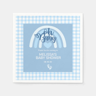 Blue Rainbow Baby Shower Napkins