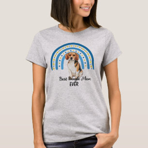 Blue Rainbow Best Beagle Mom T-Shirt