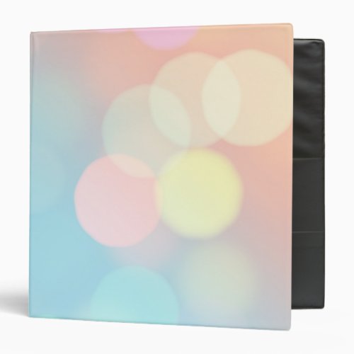 Blue Rainbow Bokeh Abstract Blur Magical Design 3 Ring Binder