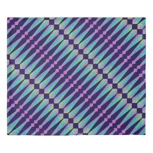 Blue Rainbow Diagonal Tie Design Duvet Cover