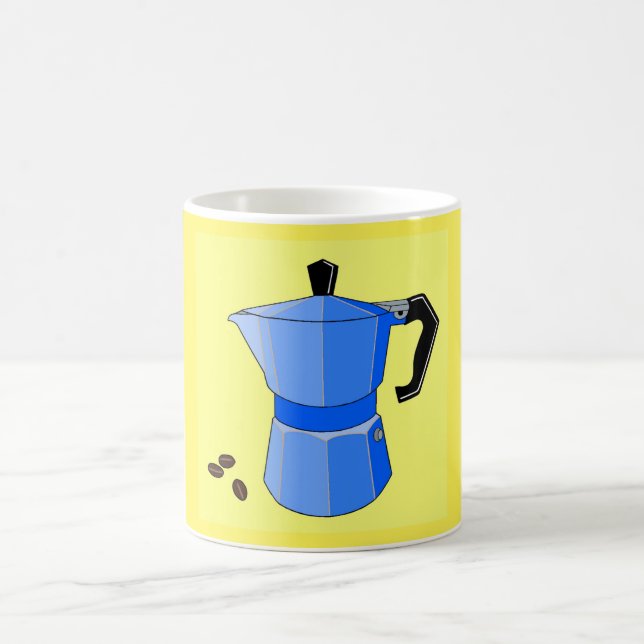 Blue Rainbow Espresso Coffee Mug (Center)