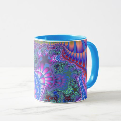 Blue Rainbow Melt Mug