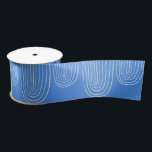 Blue Rainbow Mid Century Hanukkah Satin Ribbon<br><div class="desc">Digital Art</div>