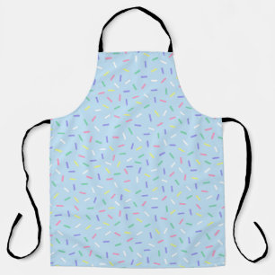 Blue rainbow sprinkles confetti fun colorful apron