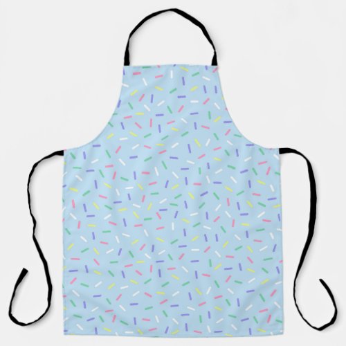 Blue rainbow sprinkles confetti fun colorful  apron