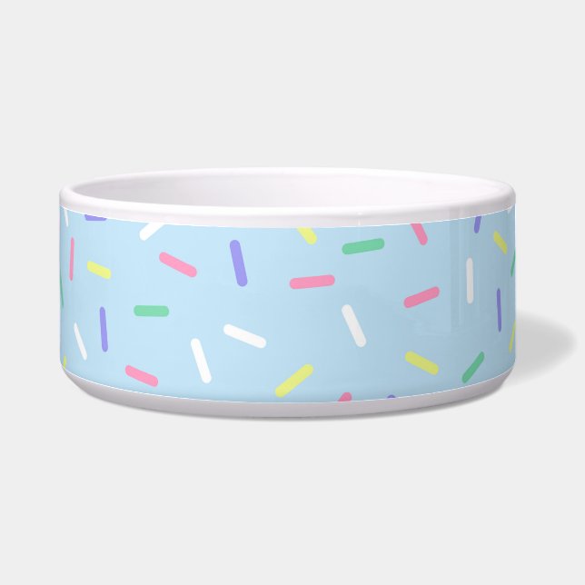 Blue rainbow sprinkles confetti fun colorful  bowl (Left)