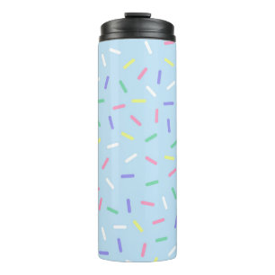 Blue rainbow sprinkles confetti fun colorful  thermal tumbler