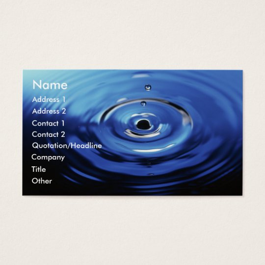 Blue Raindrop Business Card