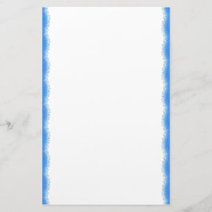 Blue Raindrops Border Stationery