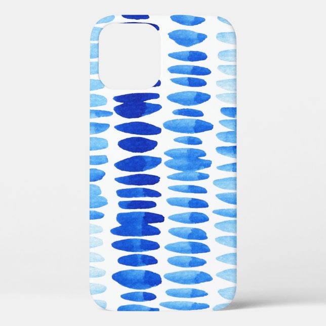 Blue Raindrops: Watercolor Seamless Abstract Case-Mate iPhone Case (Back)