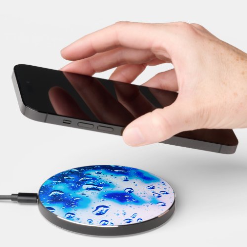 Blue Raindrops Wireless Charger