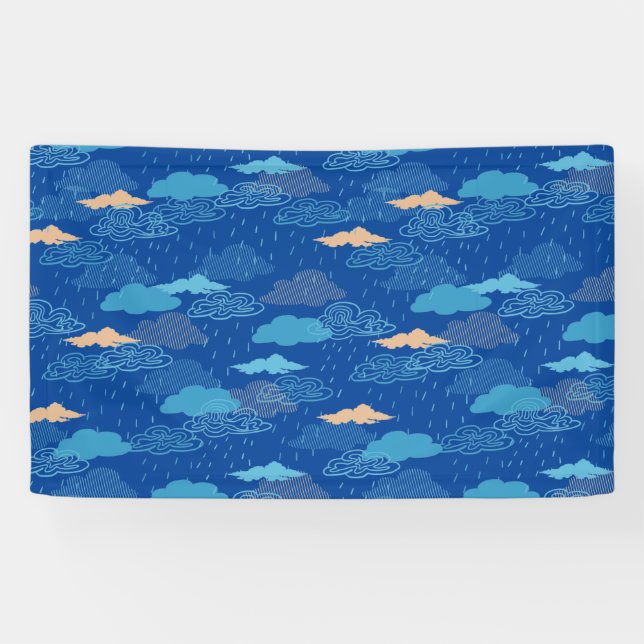 Blue Rainy Day Banner (Horizontal)