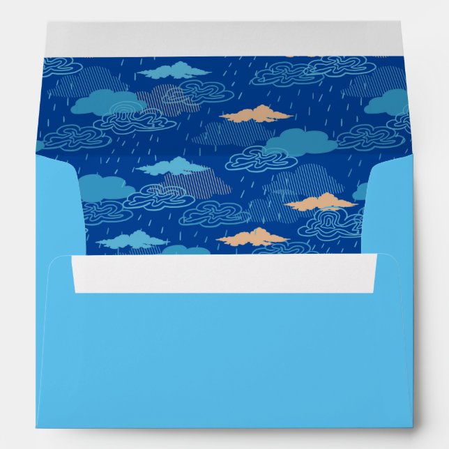 Blue Rainy Day Envelope (Back (Bottom))
