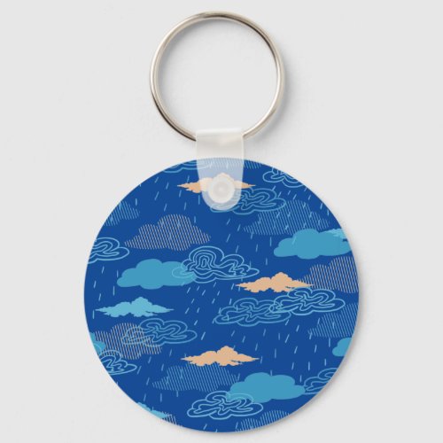 Blue Rainy Day Keychain