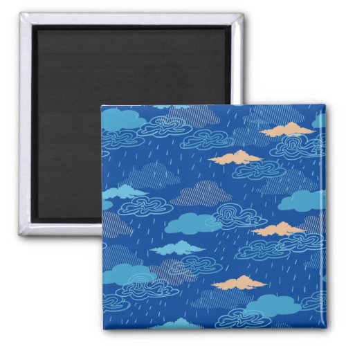 Blue Rainy Day Magnet