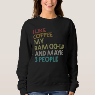 Blue Ram Cichlid Fish Coffee Aquarium Vintage Retr Sweatshirt