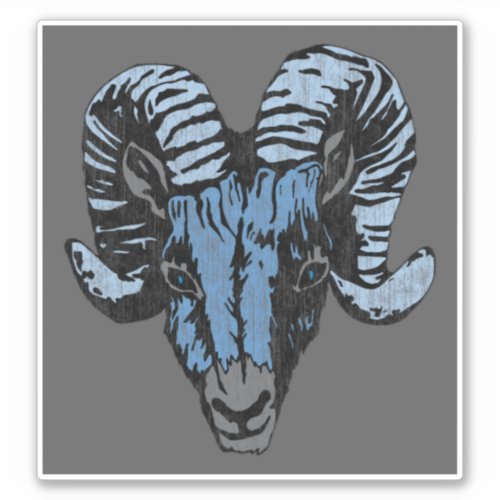 Blue Ram Vintage North Carolina Gray Sticker