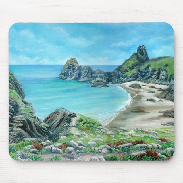 Blue Rapture at Kynance Cove Mouse Pad (Front)