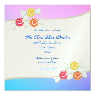 Blue Raspberry Candy Bat Mitzvah Card
