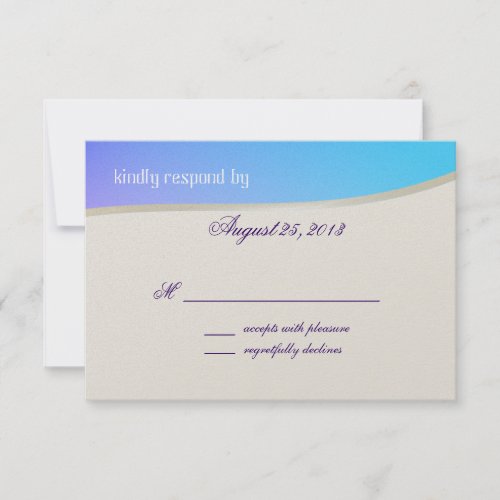 Blue Raspberry Candy Bat Mitzvah Response Card Personalized Announcements