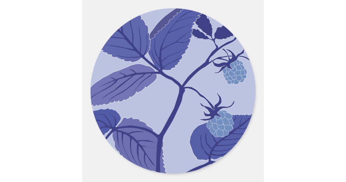 Blue Raspberry Reign Logo Sticker blue raspberry classic round sticker | Zazzle