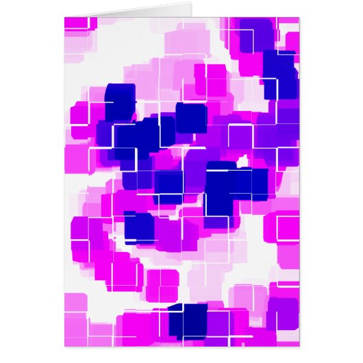 "Blue Raspberry" Geometric Art Cards (Front)