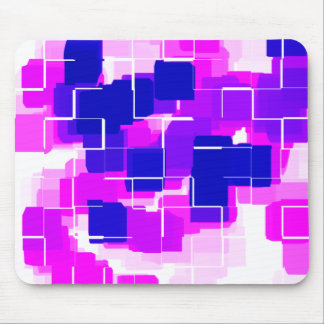 "Blue Raspberry" Geometric Art Mouse Pad
