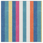 Blue Raspberry Orange Yellow White Stripes Pattern Fabric