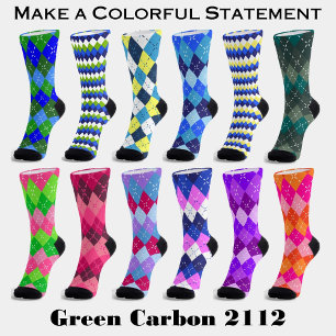 Blue Raspberry, Pink and White Argyle Socks