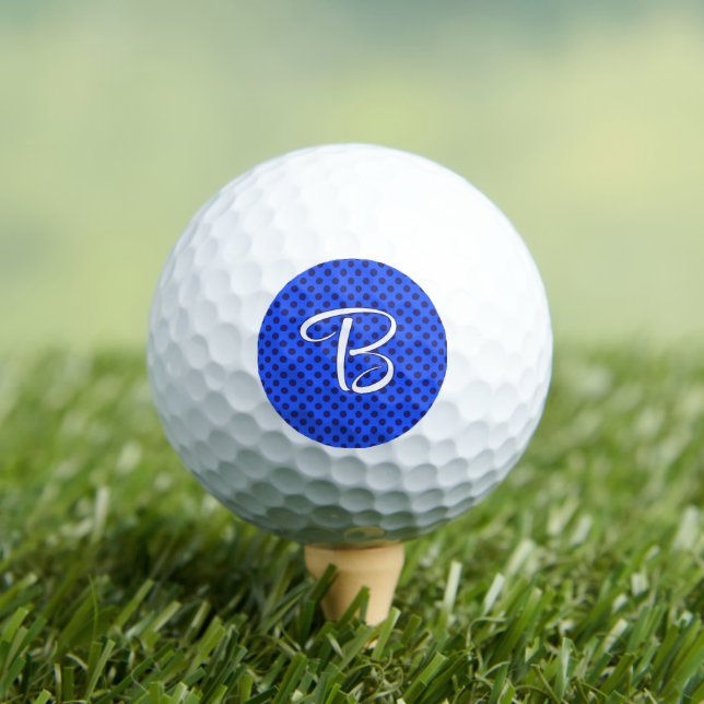 Blue Raspberry Polka Dots Personalized Golf Balls (Insitu Tee)
