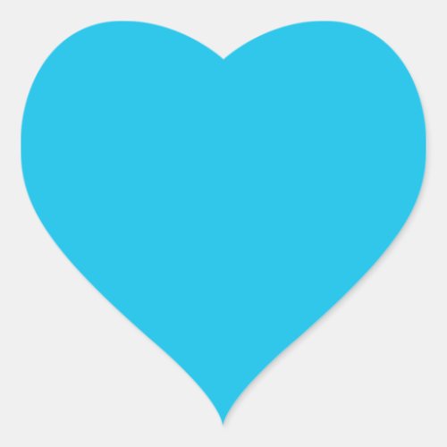 Blue raspberry solid color  heart sticker
