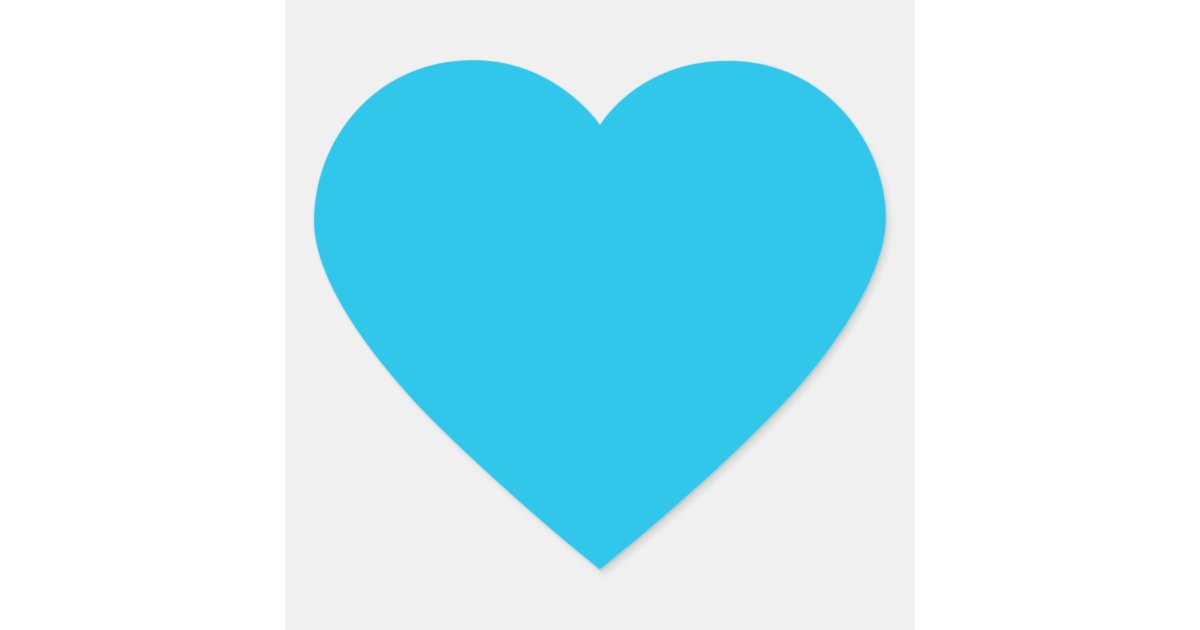 Blue raspberry (solid color) heart sticker | Zazzle