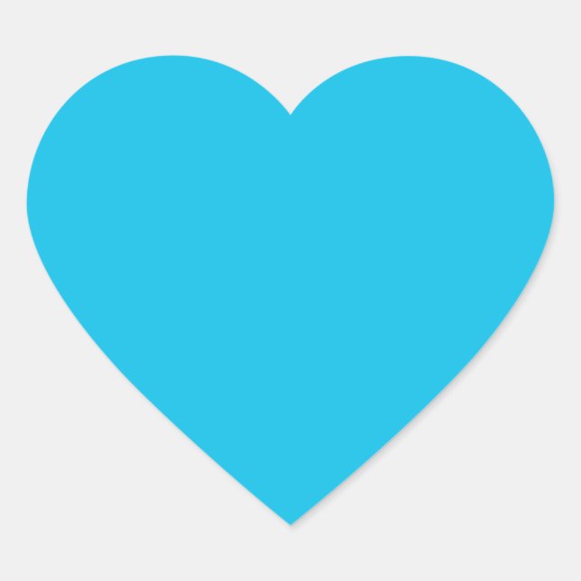 Blue raspberry (solid color)  heart sticker (Front)