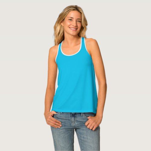 Blue raspberry solid color  tank top