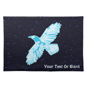 Blue Raven On Stars Cloth Placemat