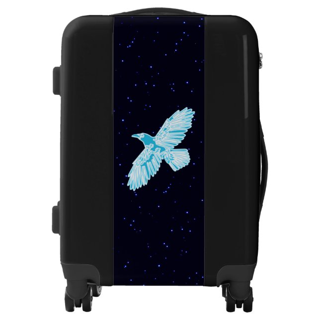 Blue Raven On Stars Luggage (Front)